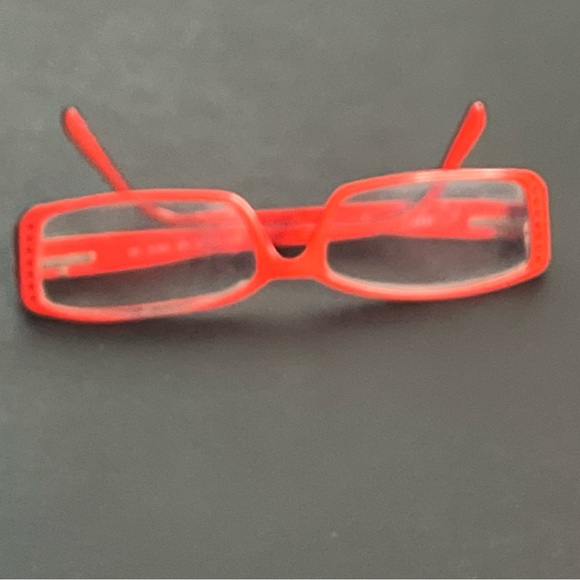 Versace Womens Rectangular Frame Eyeglasses Reading Glasses Red *FRAMES ONLY* - Picture 8 of 11